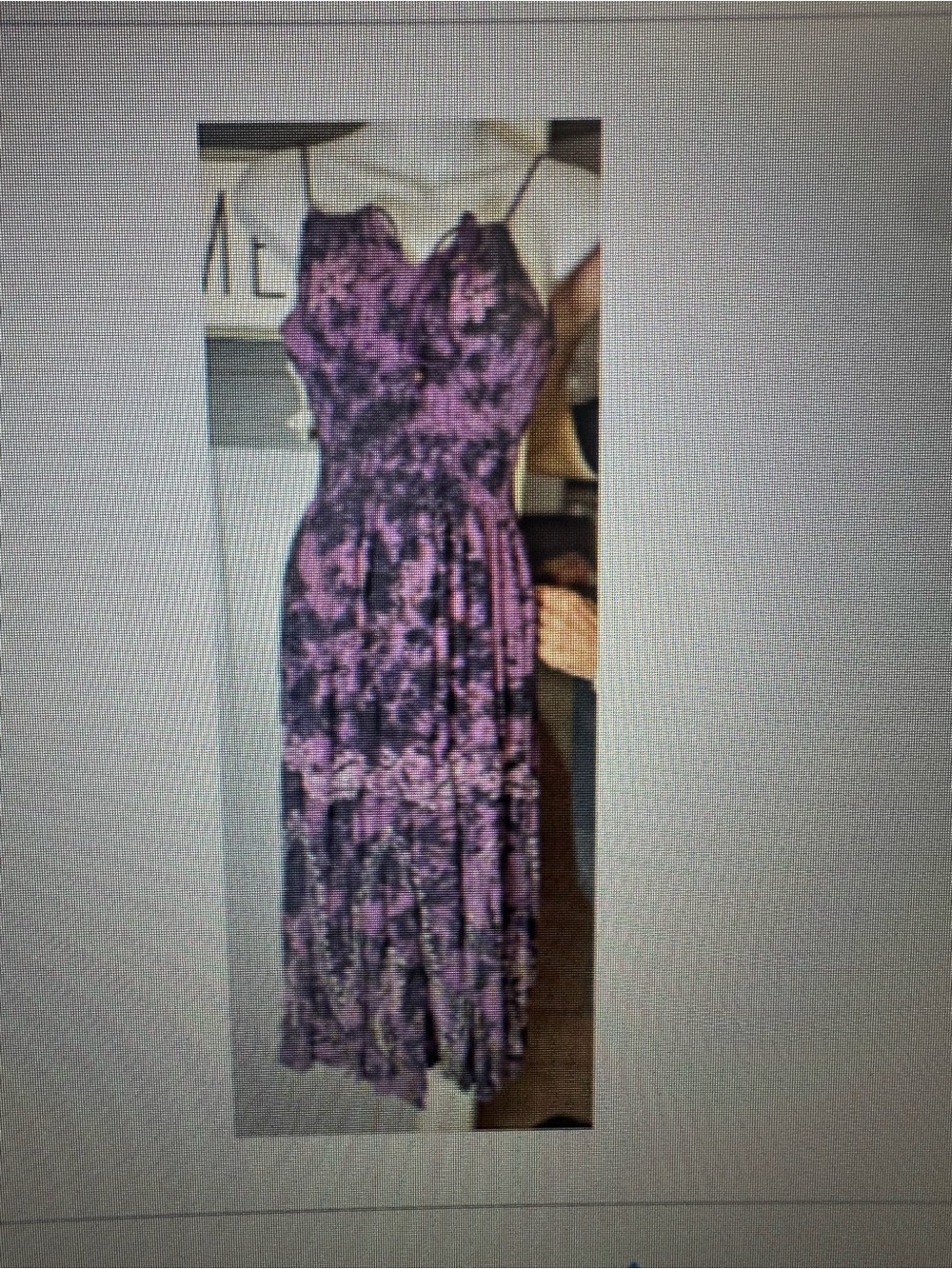 Advance Apparels Purple Floral Spaghetti-Strap Maxi Dress with white embroidery